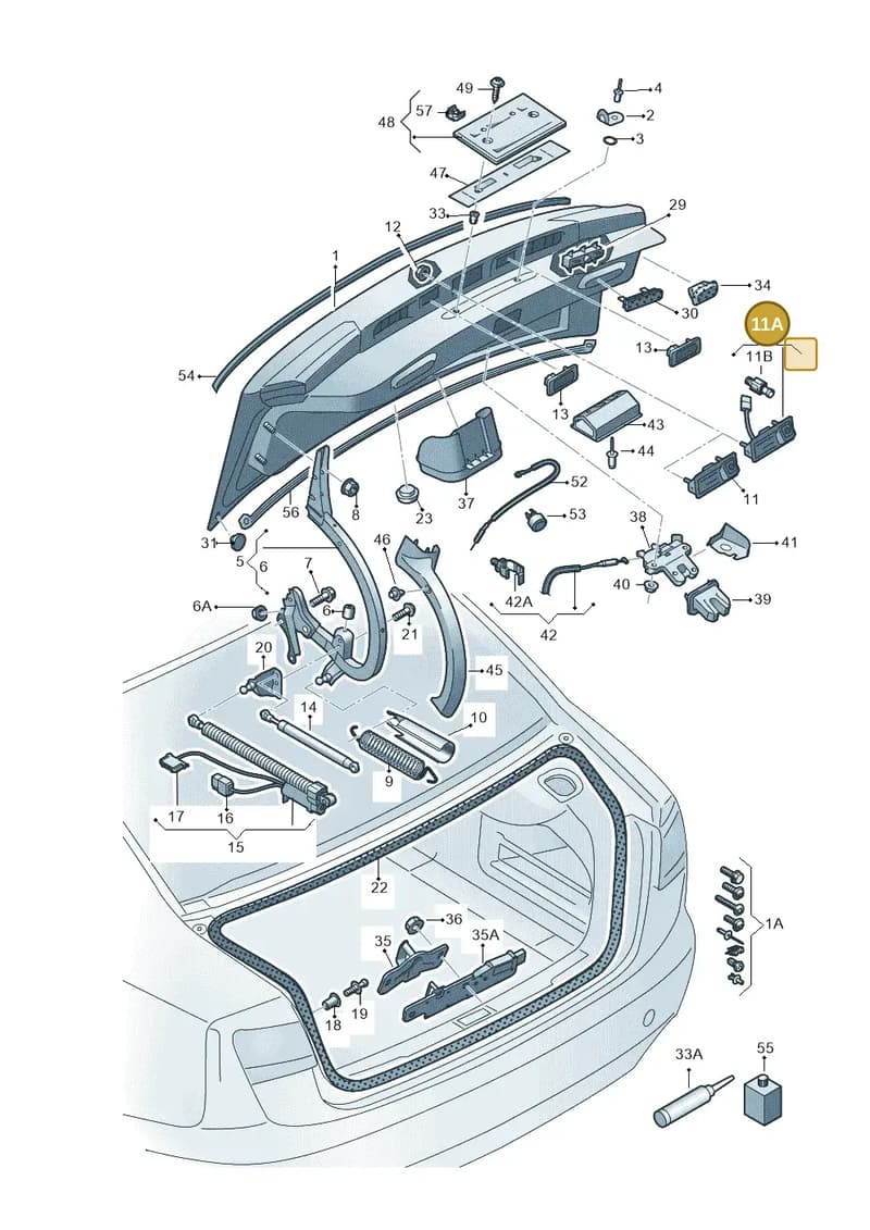 8V0827566 — Audi A6 (2014-2018) diagram 798827000, position 11A