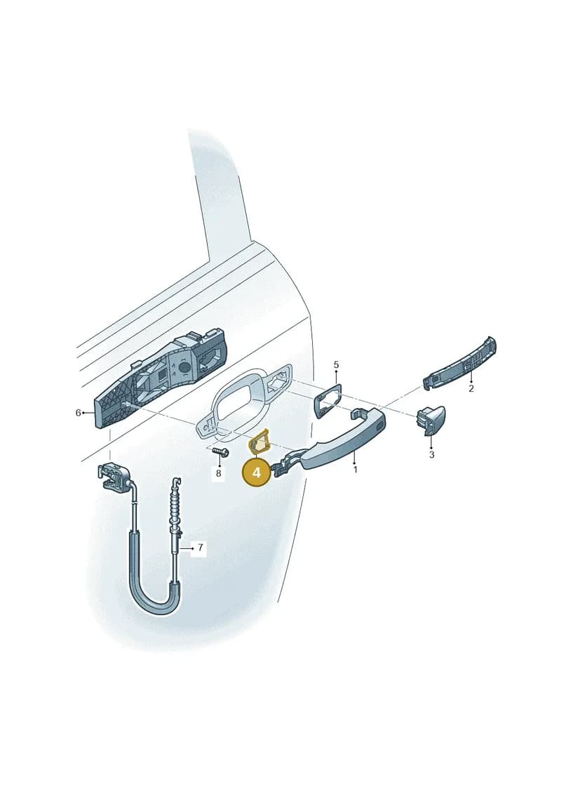 8V0837210 — Audi A1 Sportback (2018-2025) diagram 592839000, position 4