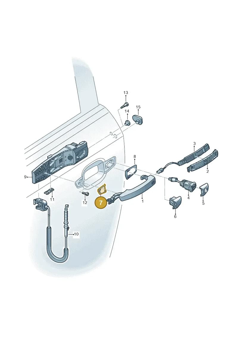 8V0837210 — Audi RS3 Limousine (2017-2020) diagram 745837000, position 7