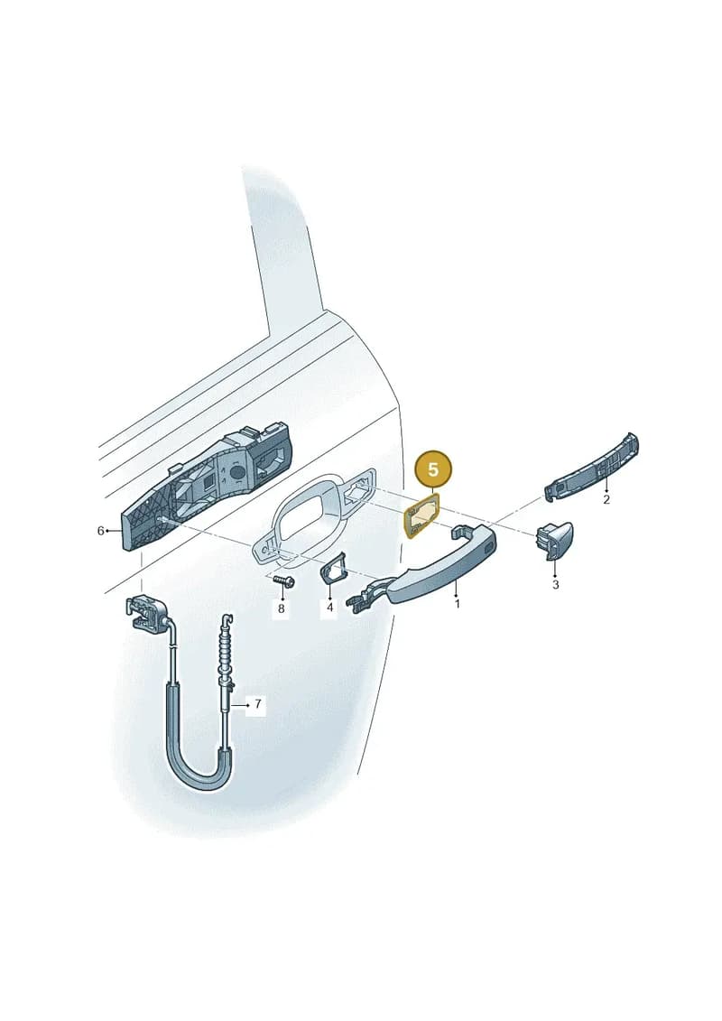8V0837278 — Audi A1 Sportback (2018-2025) diagram 592839000, position 5