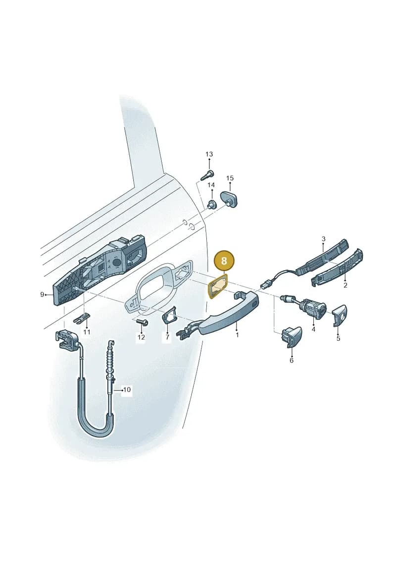 8V0837278 — Audi RS3 Limousine (2017-2020) diagram 745837000, position 8