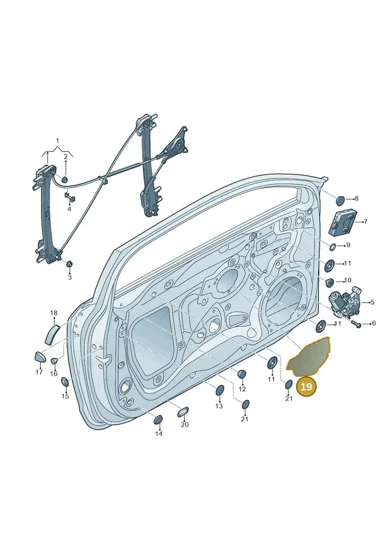 8V0837903 — Audi A3 Sportback (2016-2020) diagram 745837600, position 19