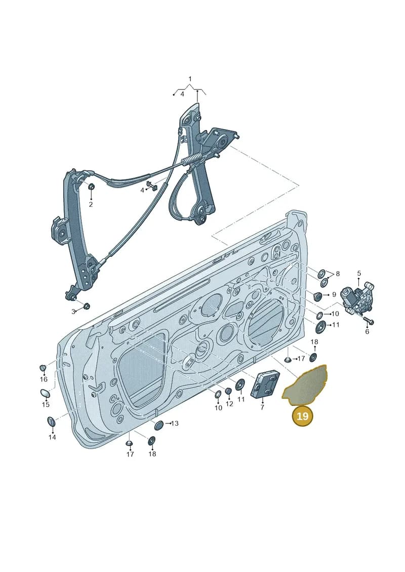 8V0837903 — Audi A3 Cabriolet (2016-2020) diagram 778837600, position 19