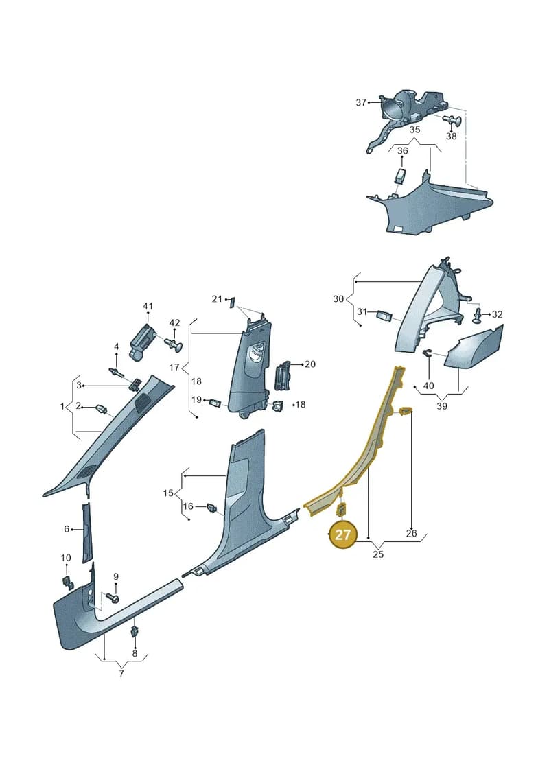 8V0853147 — Audi RS7 Sportback (2019-2025) diagram 435867650, position 27