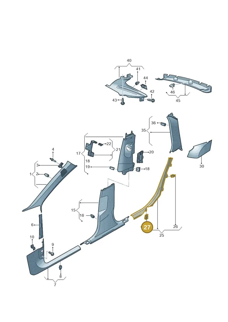 8V0853147 — Audi RS6 Avant (2019-2025) diagram 537867650, position 27