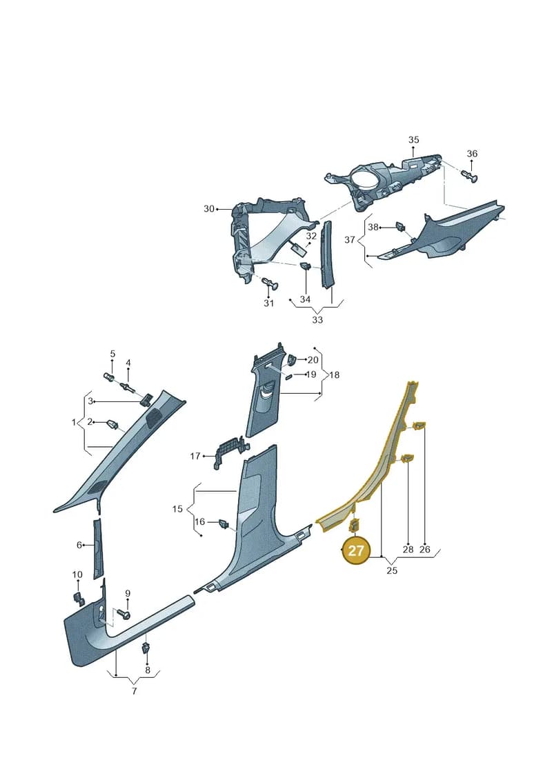 8V0853147 — Audi RS5 Sportback (2017-2025) diagram 897867660, position 27