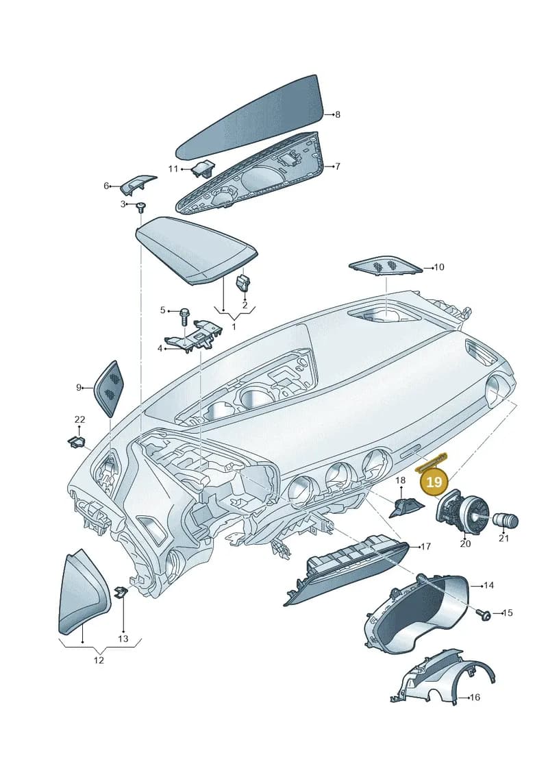 8V0853191E3Q7 — Audi TT RS (2016-2023) diagram 850857150, position 19