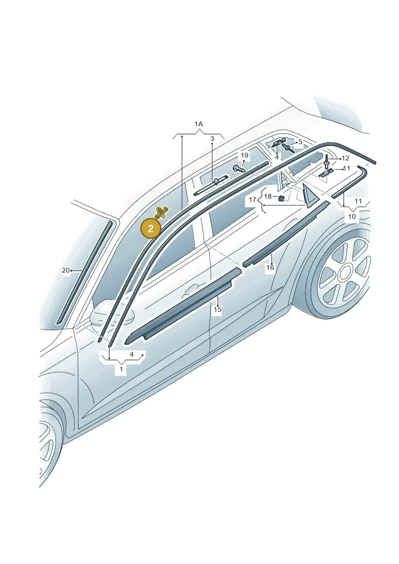 8V0853585 — Audi A3 Sportback 1.4 (2014-) diagram 745853300, position 2
