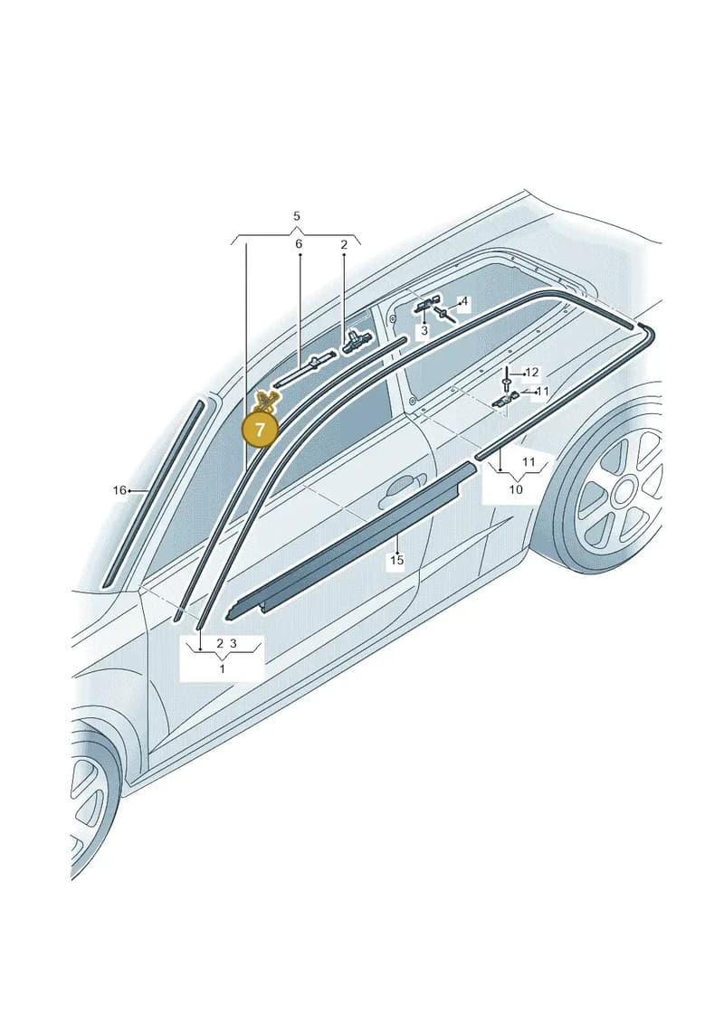 8V0853585 — Audi A3 Sportback (2016-2020) diagram 890853200, position 7