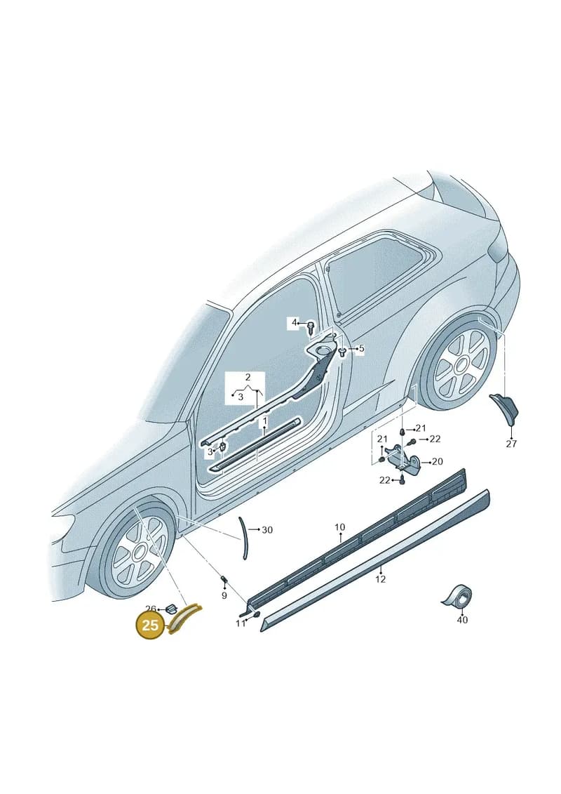 8V0853718 — Audi A3 Sportback (2012-2016) diagram 745853000, position 25