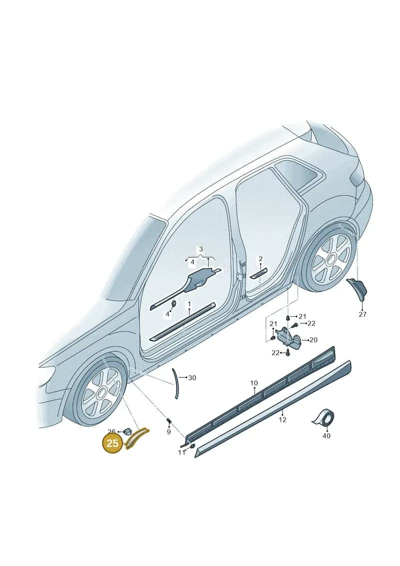 8V0853718 — Audi A3 Sportback (2012-2016) diagram 745853100, position 25