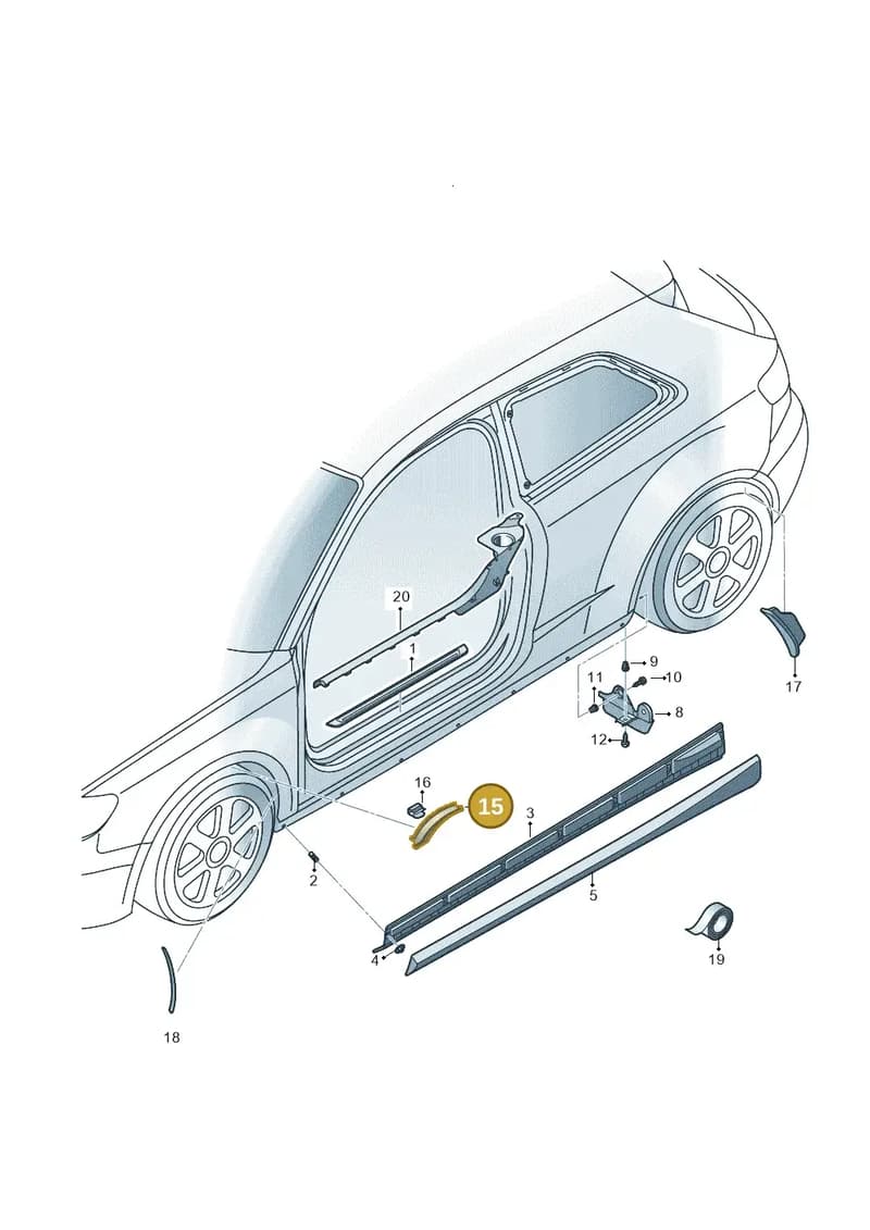 8V0853718 — Audi A3 Sportback (2016-2020) diagram 890853000, position 15
