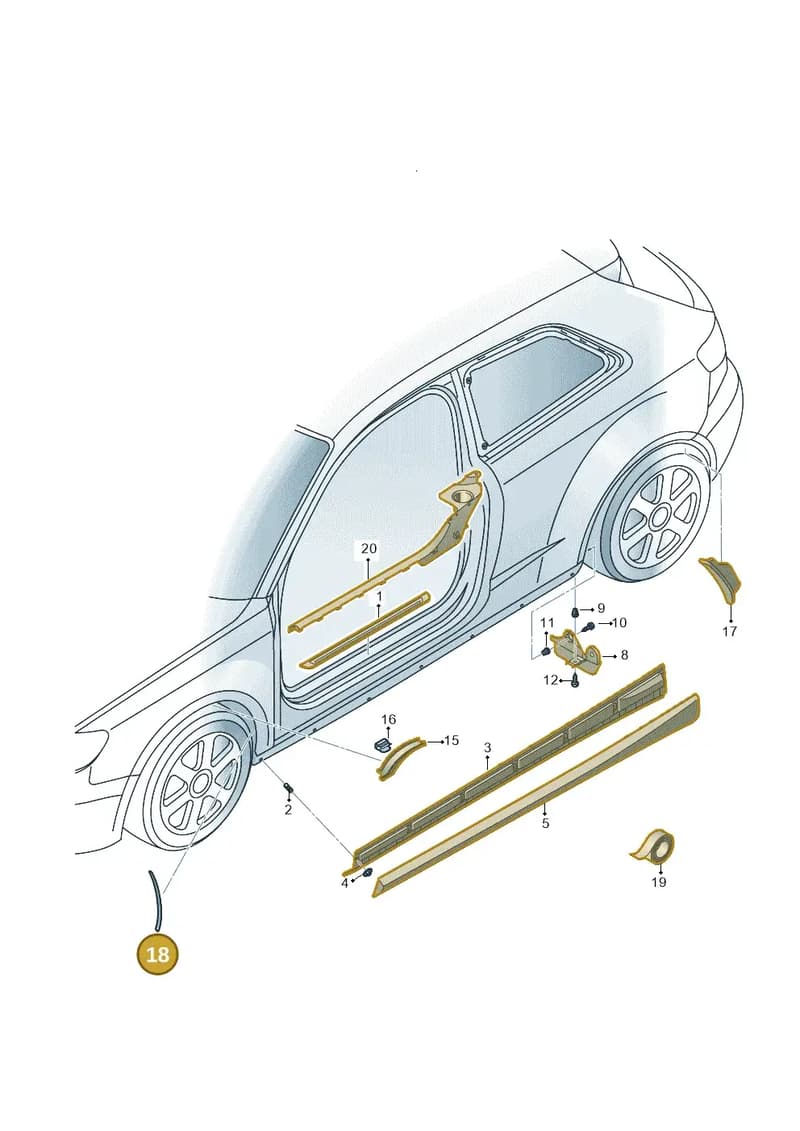 8V0853931 — Audi A3 Sportback (2016-2020) diagram 890853000, position 18