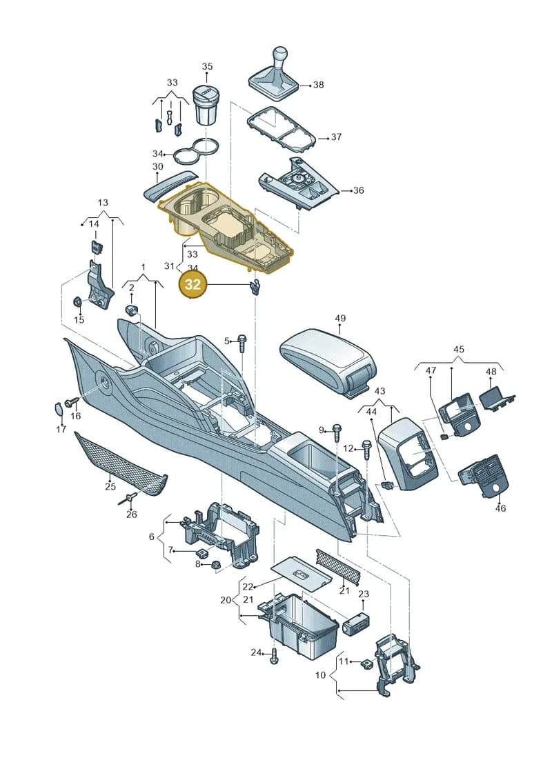 8V0858137 — Audi A3 Cabriolet (2016-2020) diagram 778863500, position 32