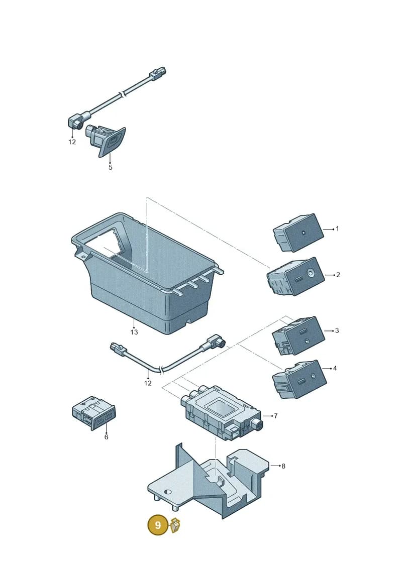 8V0858137 — Audi Q2 (2016-2025) diagram 803035380, position 9
