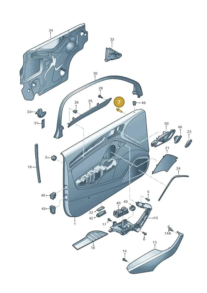 8V0860385 — Audi A3 Sportback (2012-2016) diagram 745867000, position 7