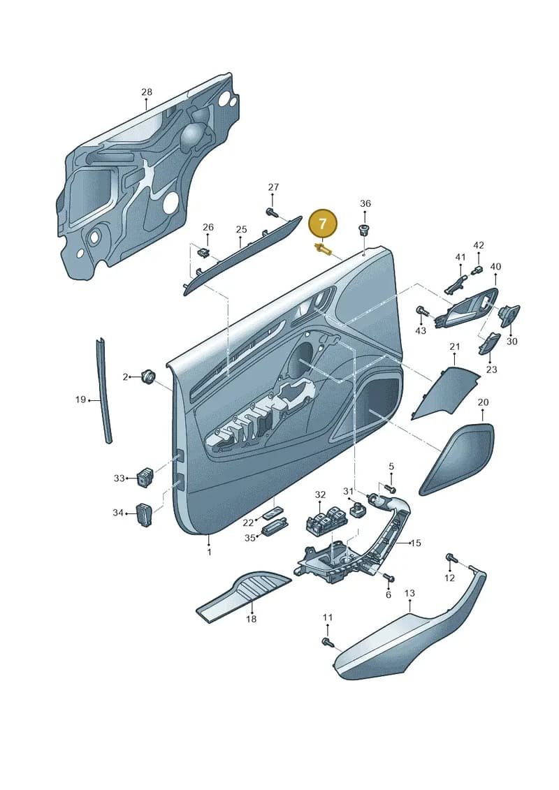 8V0860385 — Audi A3 Cabriolet (2016-2020) diagram 891867000, position 7