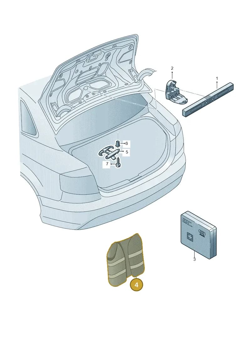 8V0861743 — Audi RS3 Limousine (2017-2020) diagram 745860050, position 4