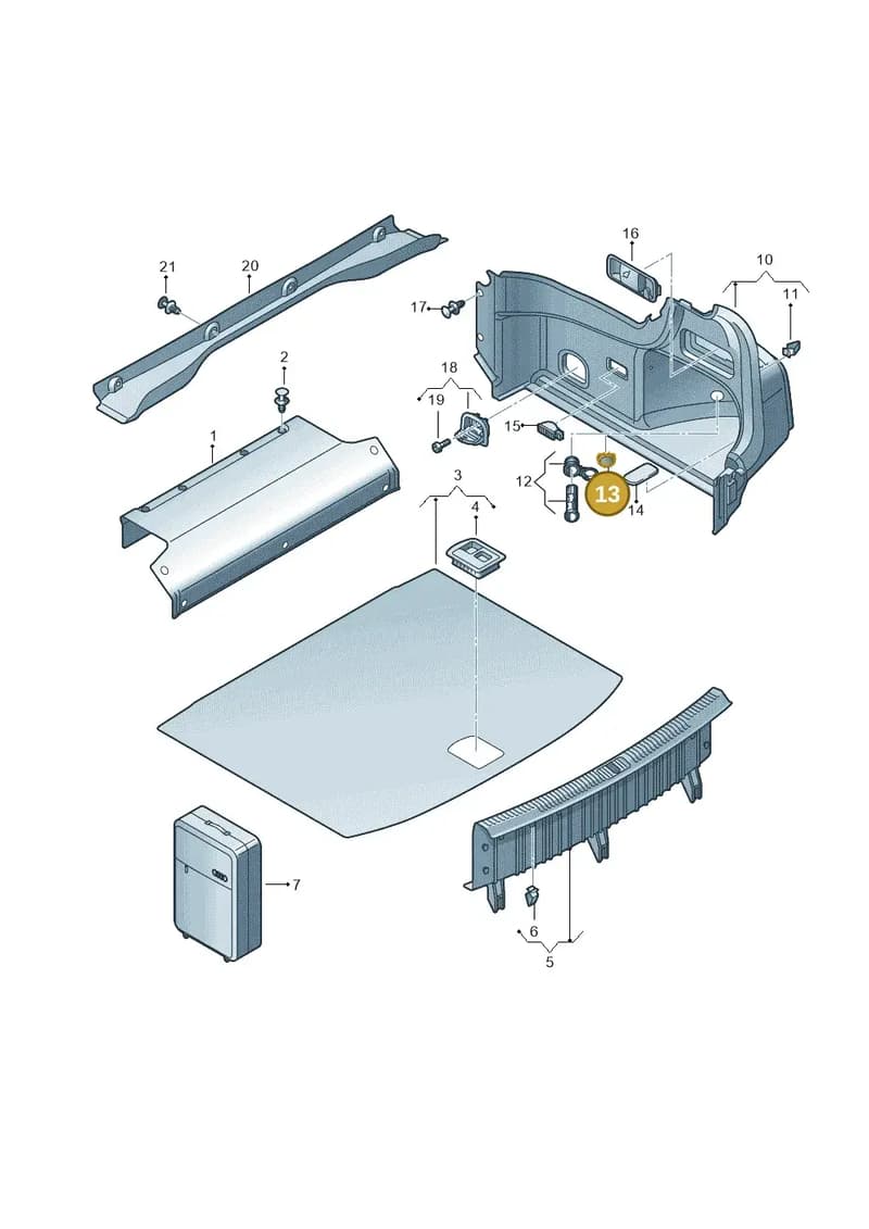 8V0863210 — Audi A3 Cabriolet (2016-2020) diagram 778863800, position 13