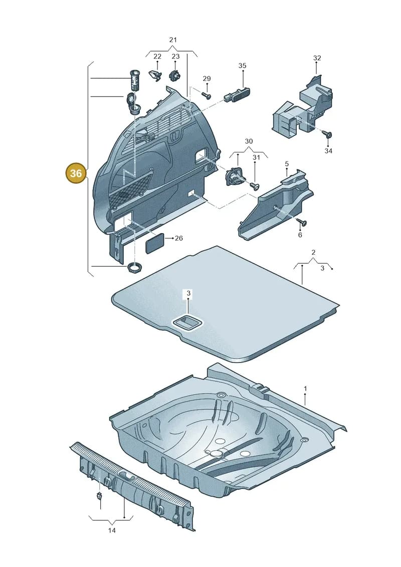 8V0863210 — Audi Q2 (2016-2025) diagram 803863800, position 36