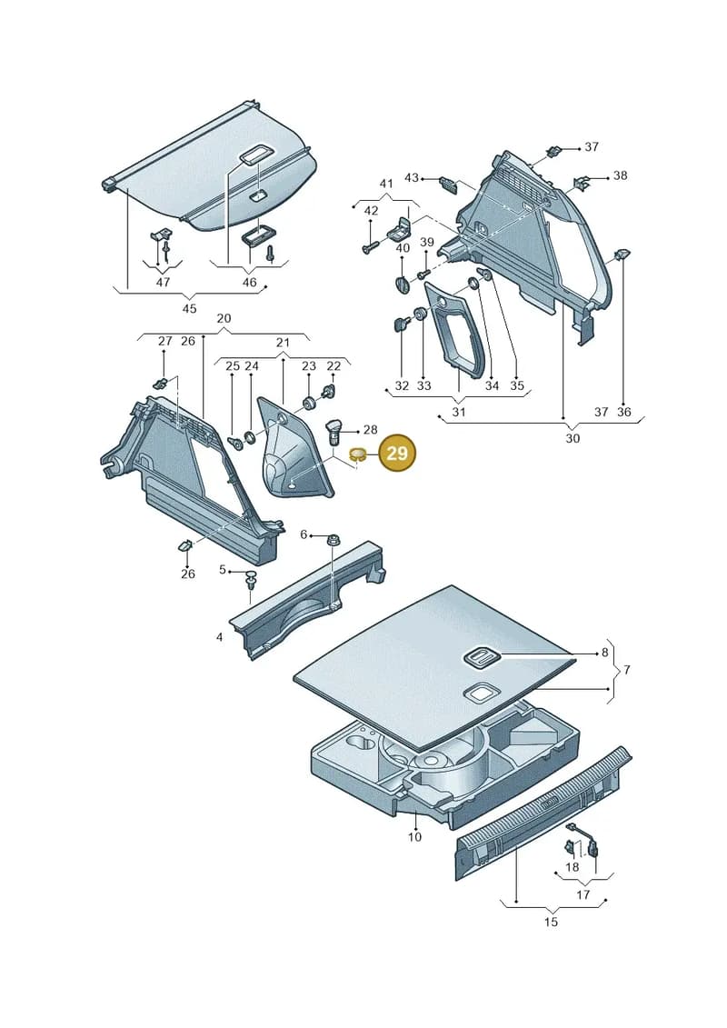 8V0863210 — Audi Q3 quattro 2.0 (2016-2019) diagram 895863090, position 29