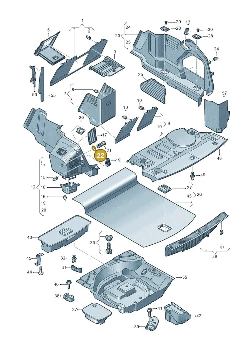 8V0863210 — Audi A8 (2017-2025) diagram 838863800, position 22