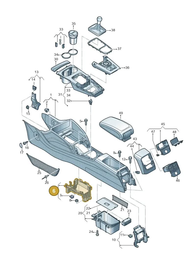8V0863531 — Audi A3 Cabriolet (2016-2020) diagram 778863500, position 6