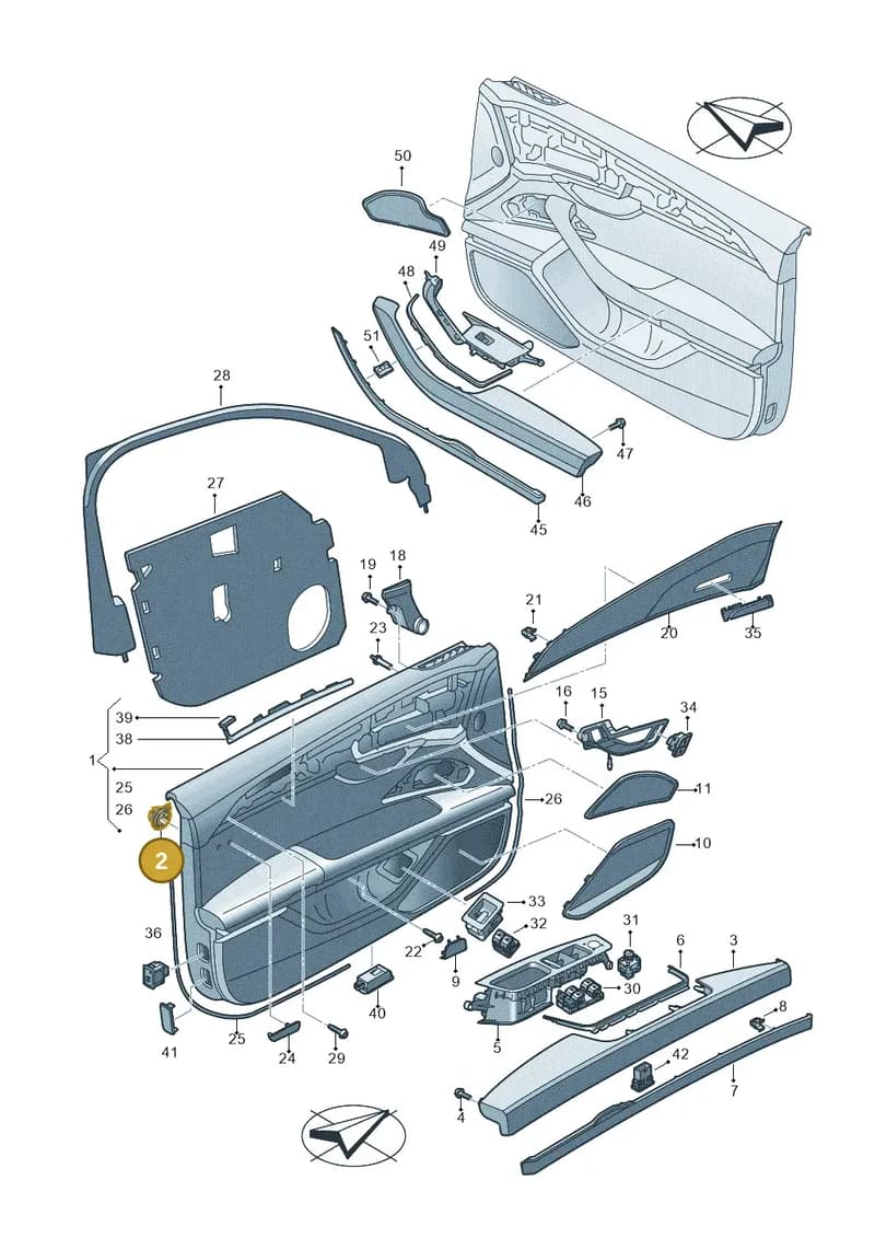 8V0868243 — Audi A8 (2017-2025) diagram 838867000, position 2