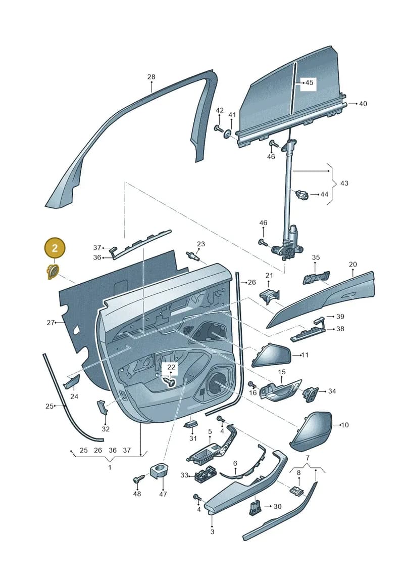 8V0868243 — Audi A8 (2017-2025) diagram 838867410, position 2