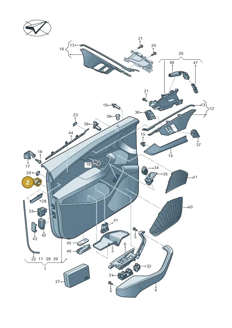 8V0868243 — Audi RS5 Sportback (2017-2025) diagram 847867010, position 2