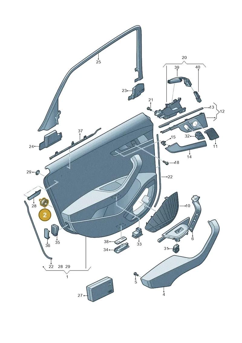 8V0868243 — Audi RS4 Avant (2017-2025) diagram 849867400, position 2