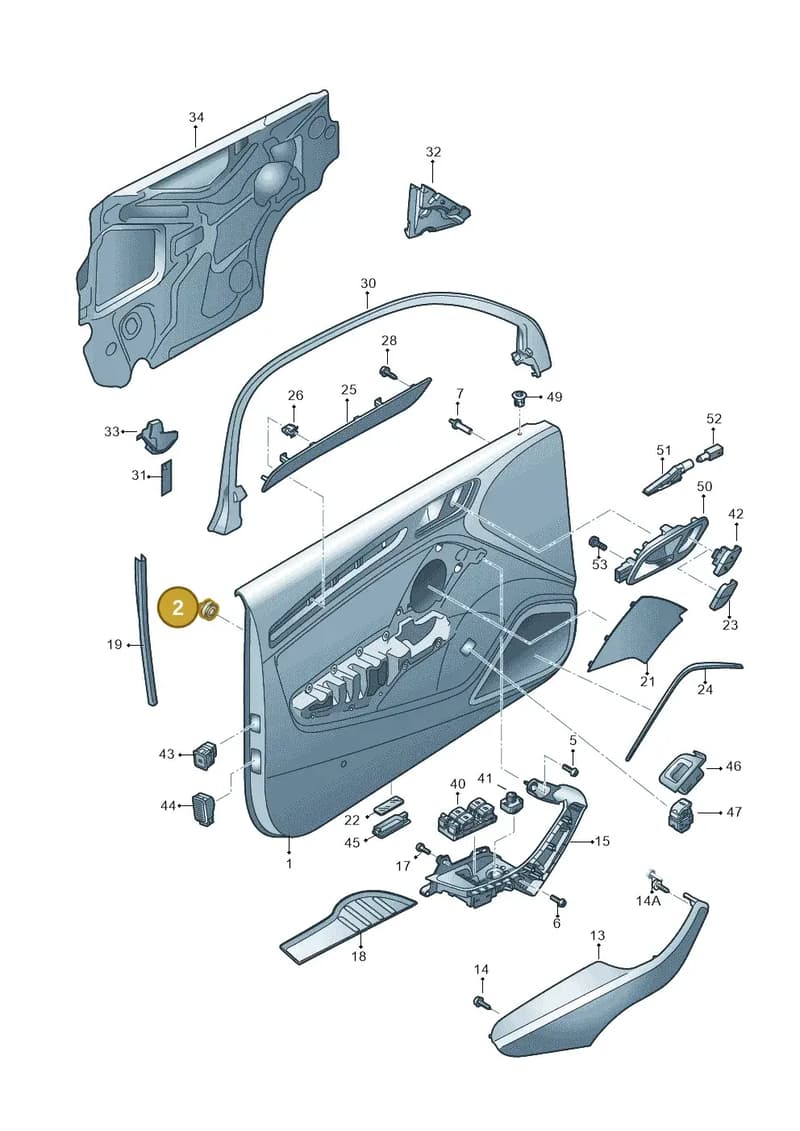 8V0868243 — Audi RS3 Limousine (2017-2020) diagram 890867100, position 2