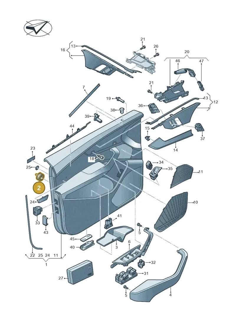 8V0868243 — Audi RS5 Sportback (2017-2025) diagram 897867000, position 2