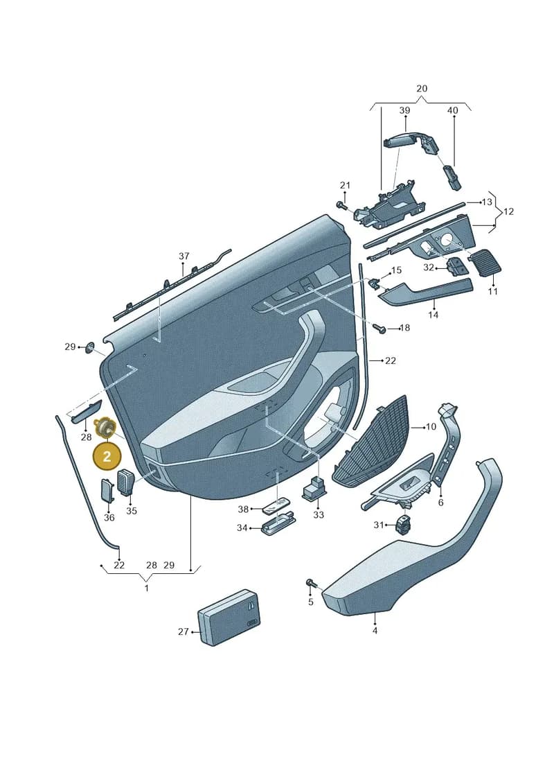 8V0868243 — Audi RS5 Sportback (2017-2025) diagram 897867400, position 2