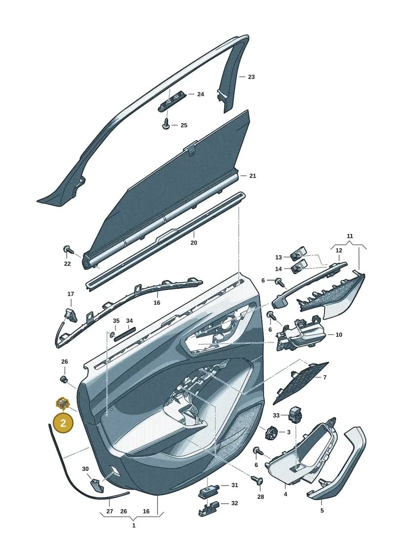 8V0868243D — Audi A5 Limousine (2024-2025) diagram 8wh867400, position 2