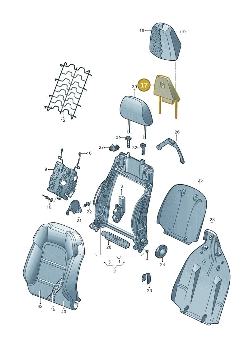 8V0881351 — Audi RS3 Limousine (2017-2020) diagram 858881500, position 17