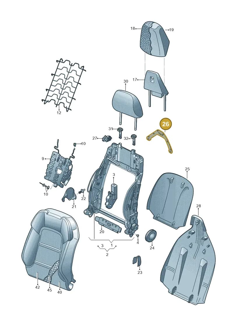 8V0881385 — Audi RS3 Limousine (2017-2020) diagram 858881500, position 26