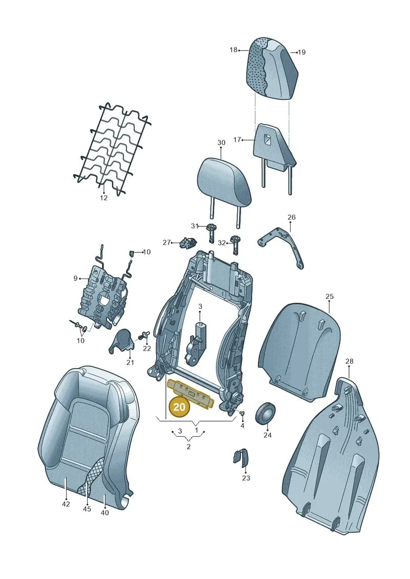 8V0881599 — Audi RS3 Limousine (2017-2020) diagram 858881500, position 20