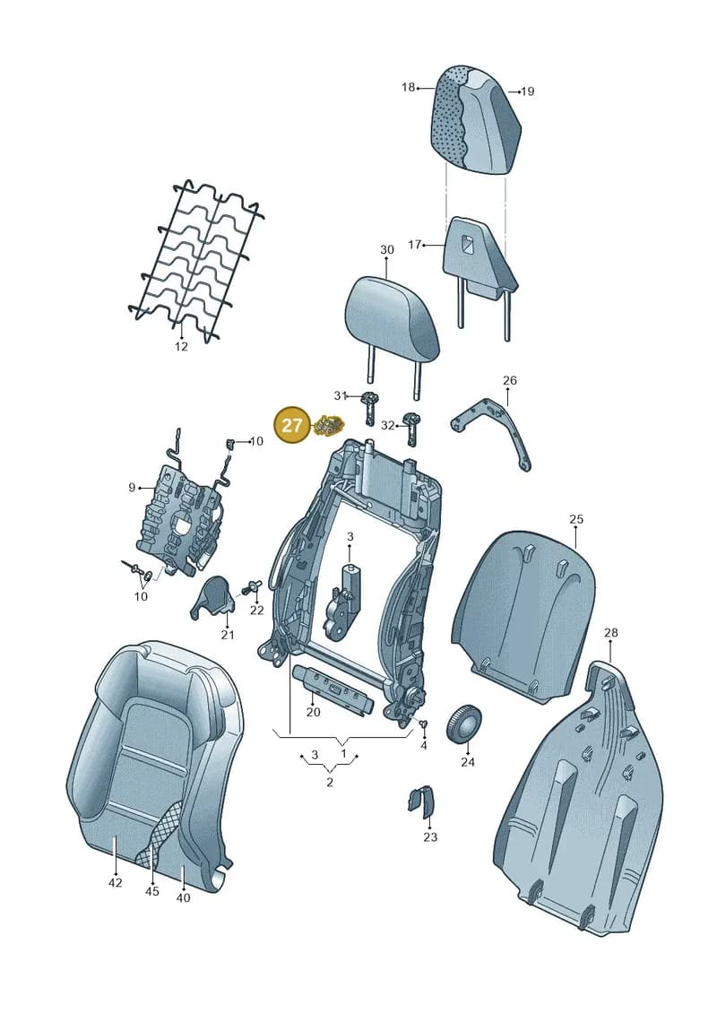 8V0881627 — Audi RS3 Limousine (2017-2020) diagram 858881500, position 27
