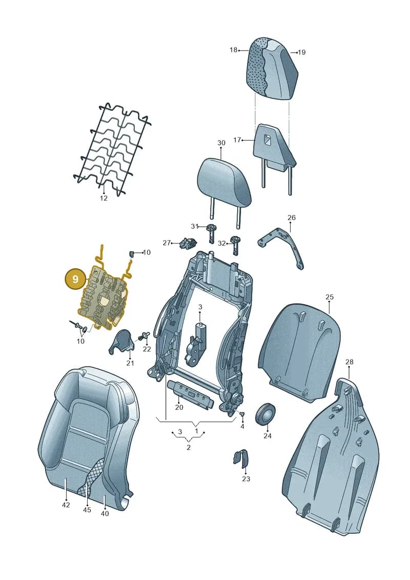 8V0881880 — Audi RS3 Limousine (2017-2020) diagram 858881500, position 9