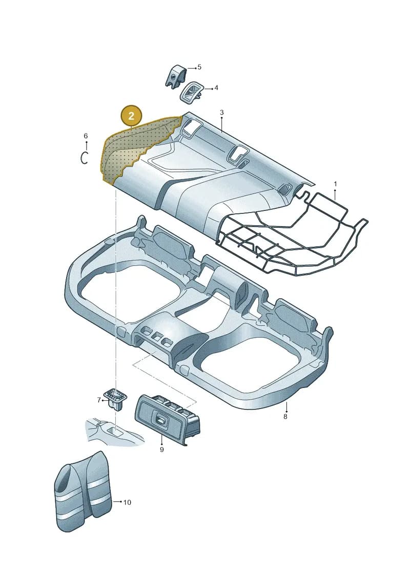 8V0885375K — Audi A3 Sportback (2016-2020) diagram 745885200, position 2