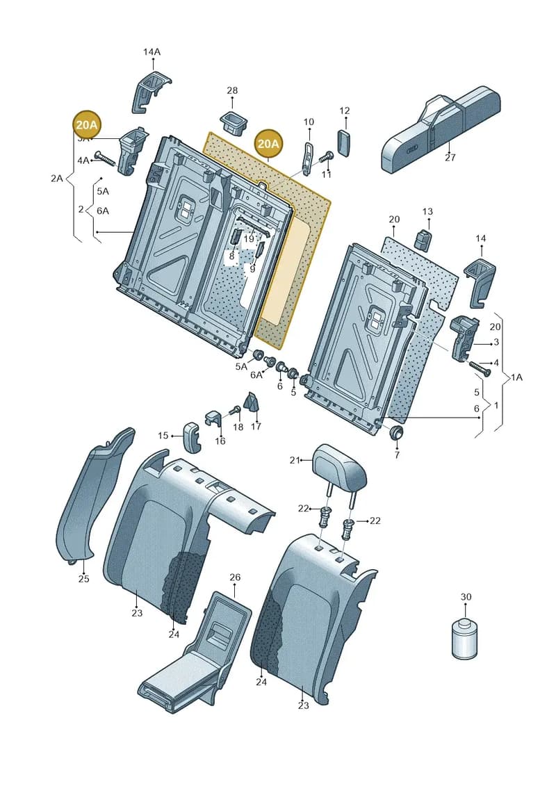 8V0885754BGW8 — Audi RS3 Limousine (2017-2020) diagram 745885700, position 20A