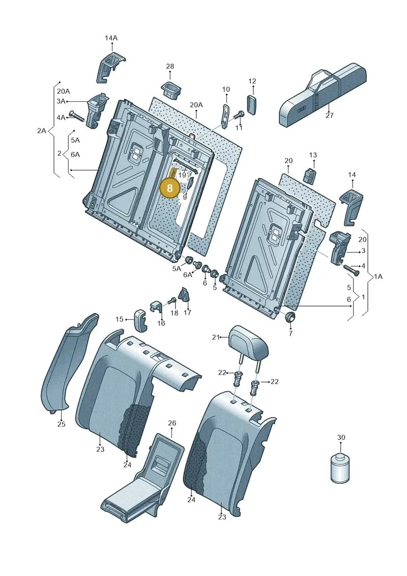 8V0886331A4PK — Audi RS3 Limousine (2017-2020) diagram 745885700, position 8