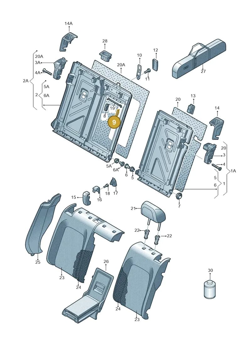 8V0886331B4PK — Audi RS3 Limousine (2017-2020) diagram 745885700, position 9