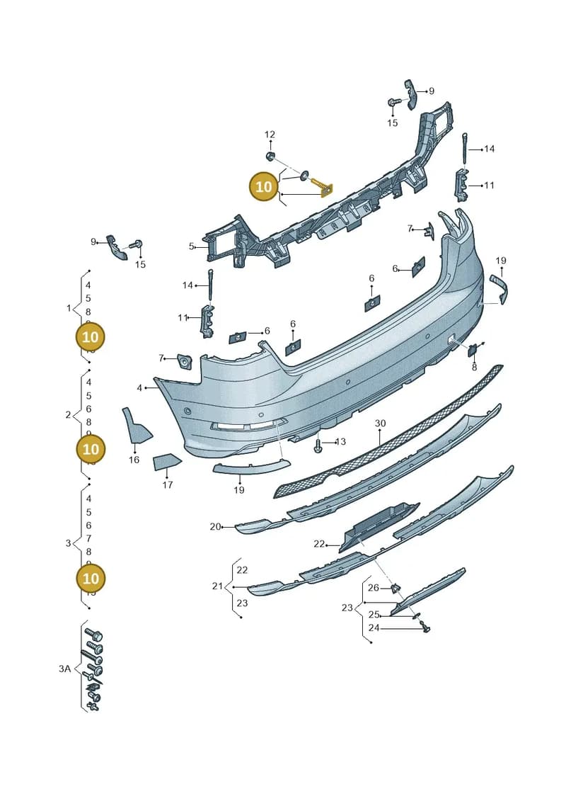 8V0898173 — Audi A3 Cab. 1.4 (2013-2016) diagram 745807800, position 10