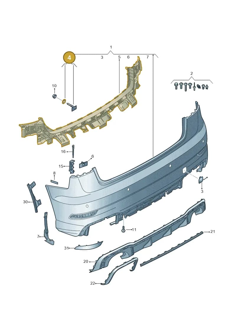 8V0898173 — Audi RS3 Limousine (2017-2020) diagram 853807700, position 4