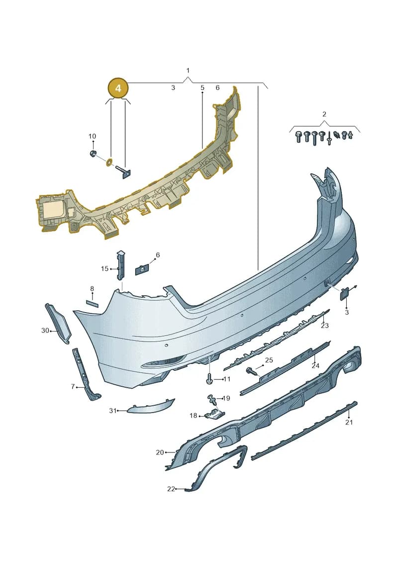 8V0898173 — Audi RS3 Limousine (2017-2020) diagram 853807600, position 4