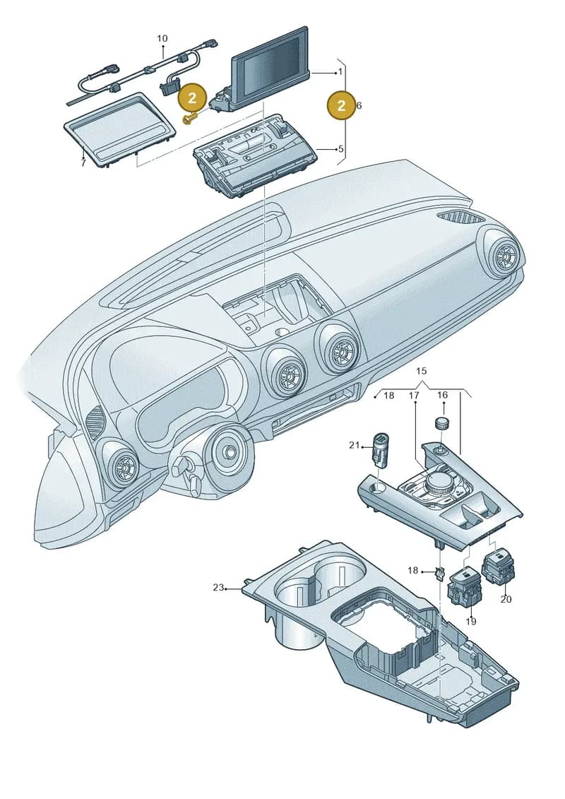 8V0898964 — Audi A3 Cab. 1.4 (2013-2016) diagram 778919000, position 2