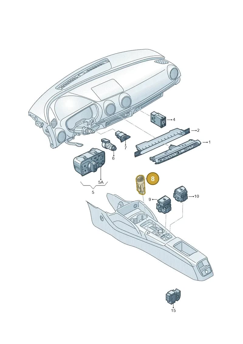 8V0905217E — Audi RS3 Limousine (2017-2020) diagram 745941500, position 8