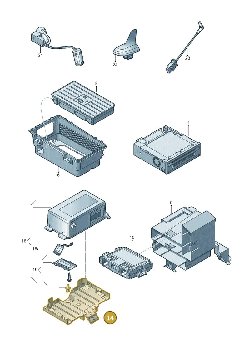 8V0907113 — Audi RS3 Limousine (2017-2020) diagram 890035550, position 14